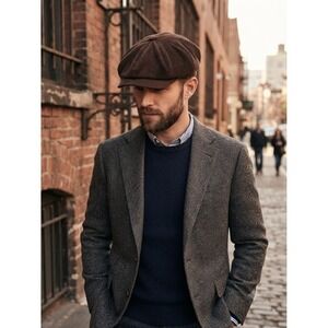 Jaxon Cab Hat Newsboy Corduroy Dark Brown 8.5 23.5